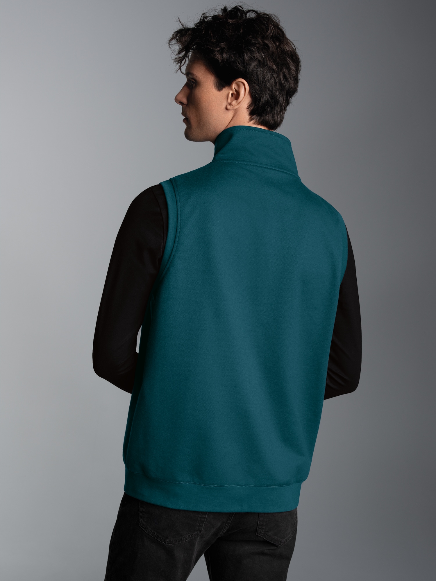 Weste aus bequemem Sweat-Material Saphir
