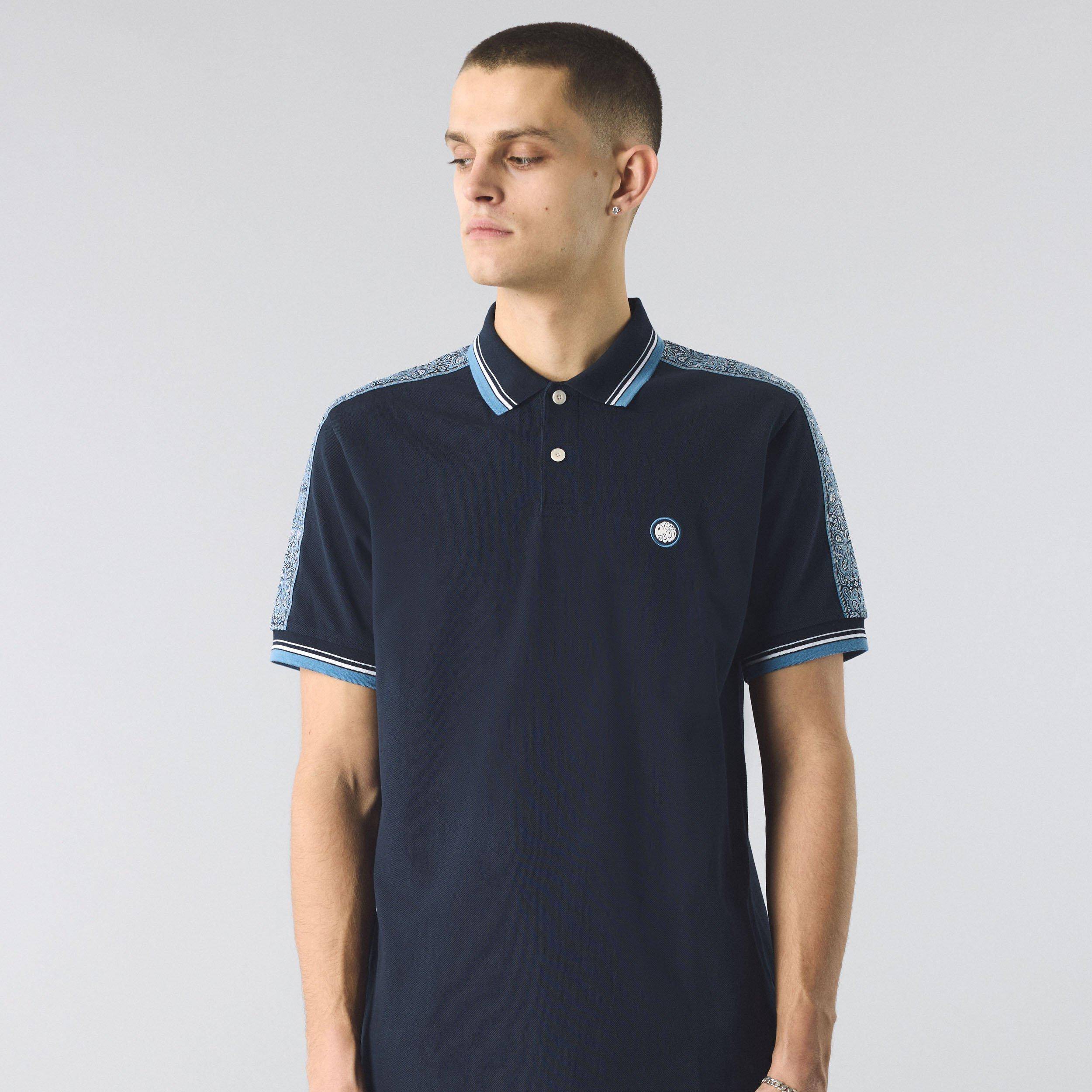 Pretty Green Eclipse Tape Polo Shirt