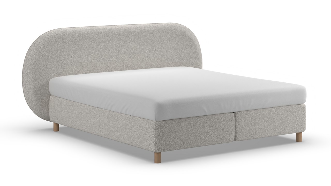 Boxspring Flow met Kårlsson Excellence matras - Wool look off white