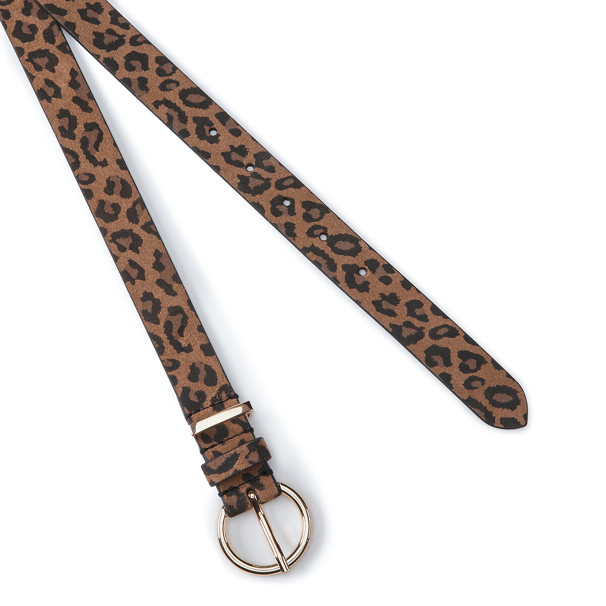 COLEÇÕES LA REDOUTE<br>Cinto de couro com estampa de leopardo