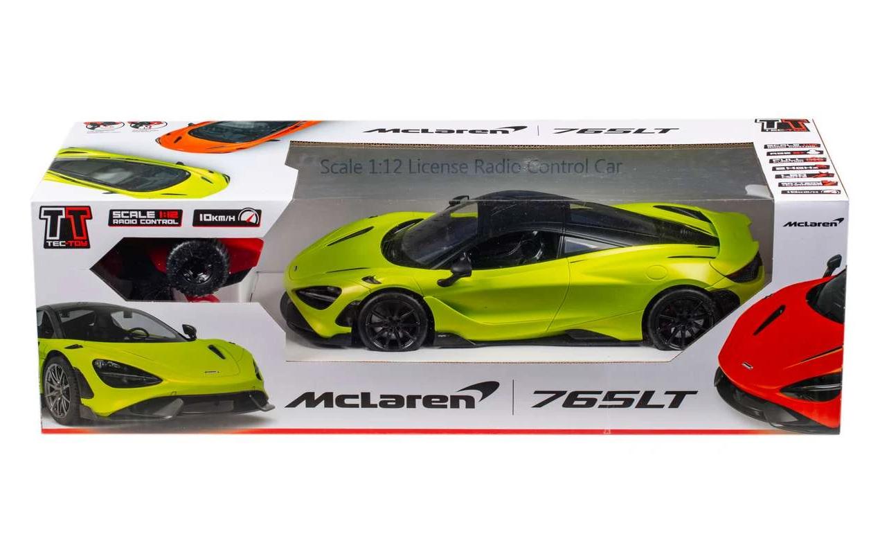 Auto McLaren 765LT mit Licht, Grün, 1:12Ferngesteuerter Sportwagen mit Licht für Kinder ab 6 Jahren