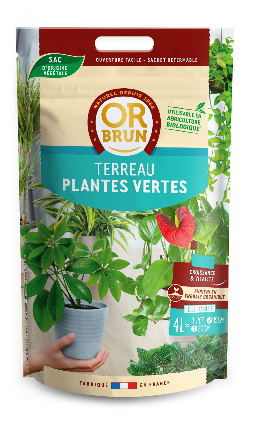 Obrtver4 |terreau plantes vertes | 4l |favorise la croissance