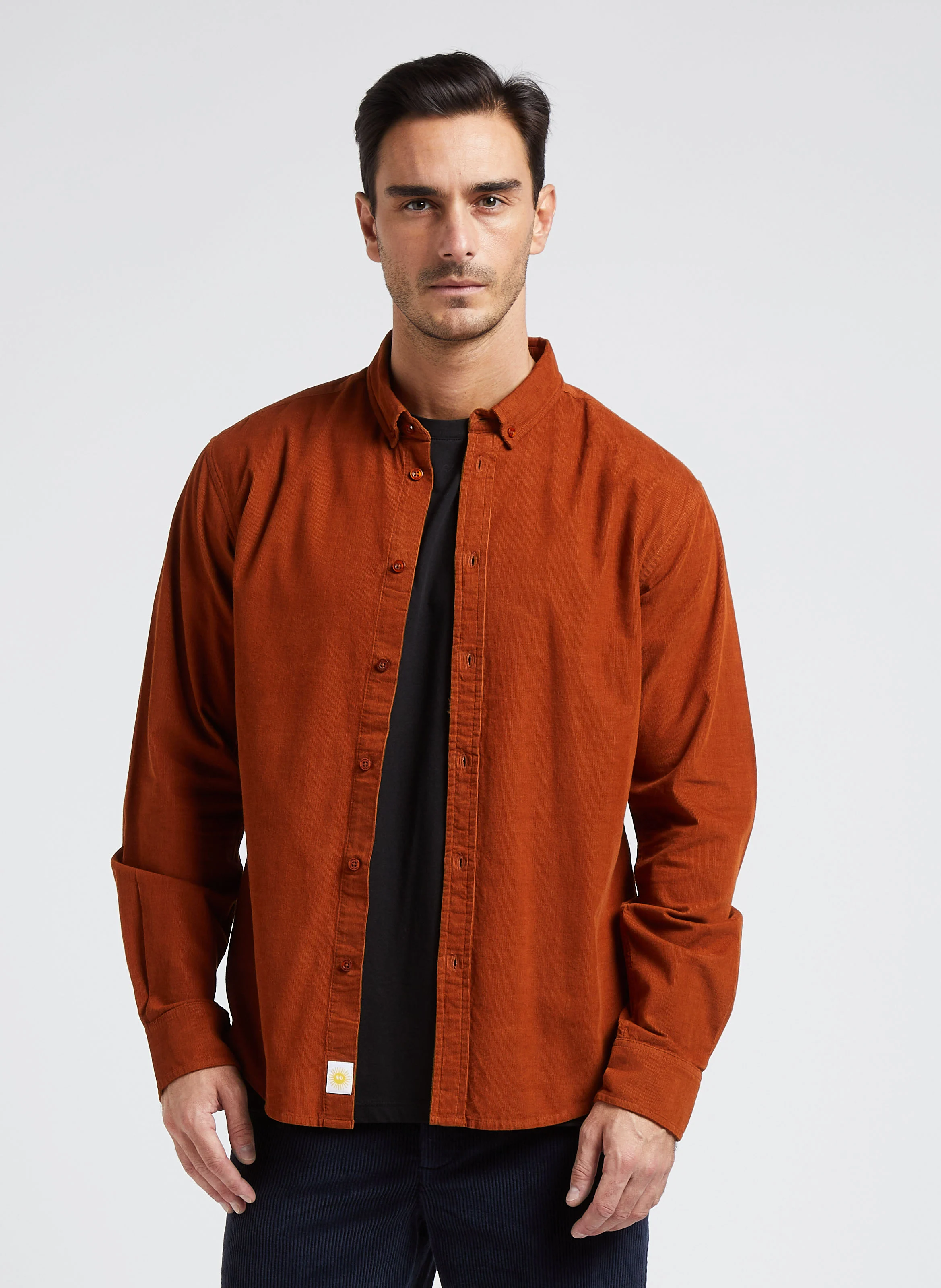 ANT - Chemise col américain regular-fit en coton| Orange