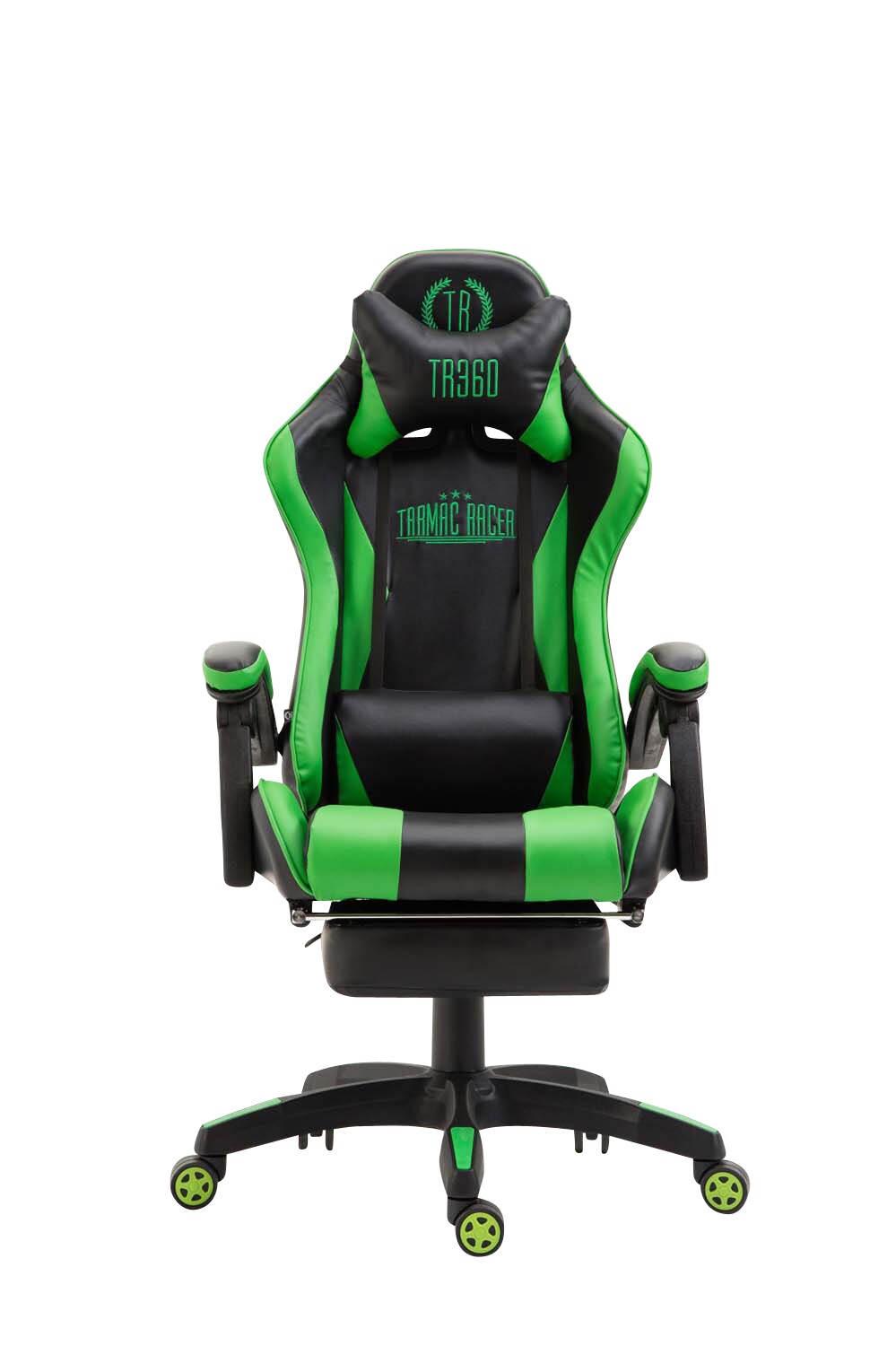 CLP Gaming Bürostuhl IGNITE mit Kunstlederbezug I Schreibtischstuhl mit Armlehnen I verstellbarer Drehstuhl im sportlichen Design