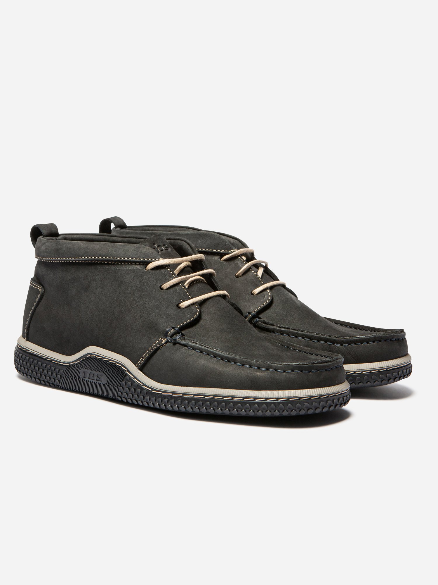Bottillons Homme Semelle Grip Cuir Bleu