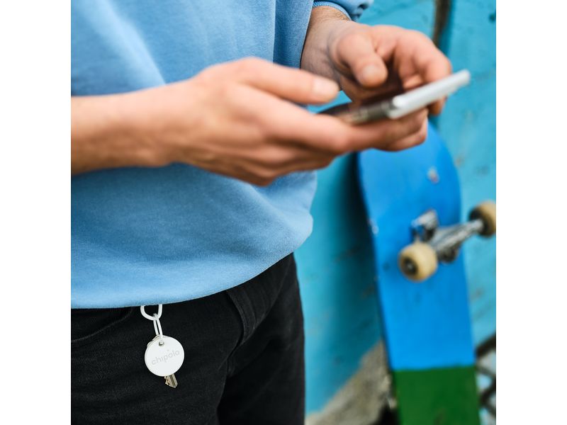 Chipolo Schlüsselfinder ONE Point Weiss Wasserresistenter Keyfinder