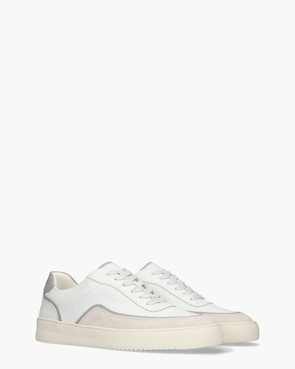 Filling Pieces Mondo Stack Nappa Wit/Grijs Herensneakers