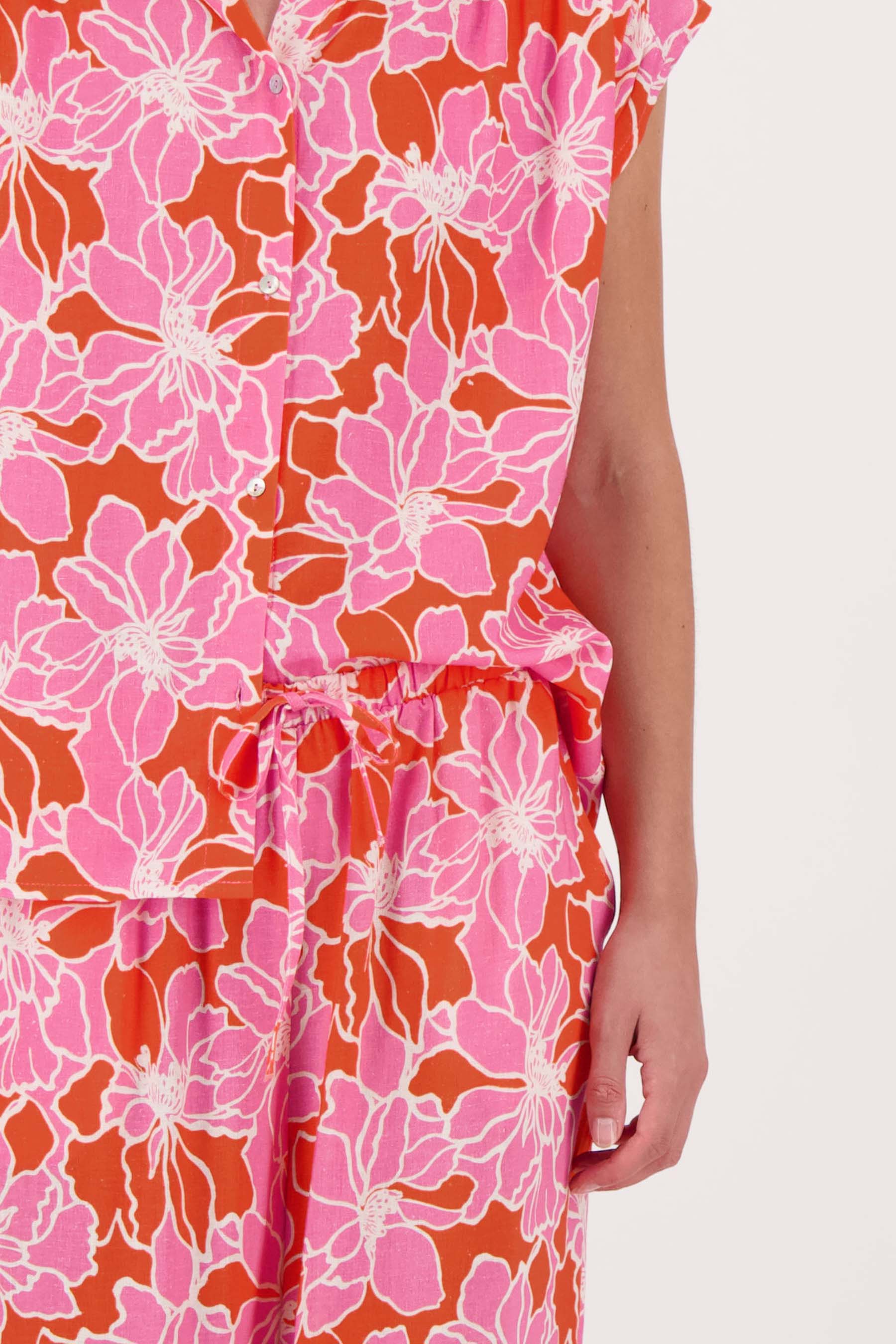 blouse met bloemen print