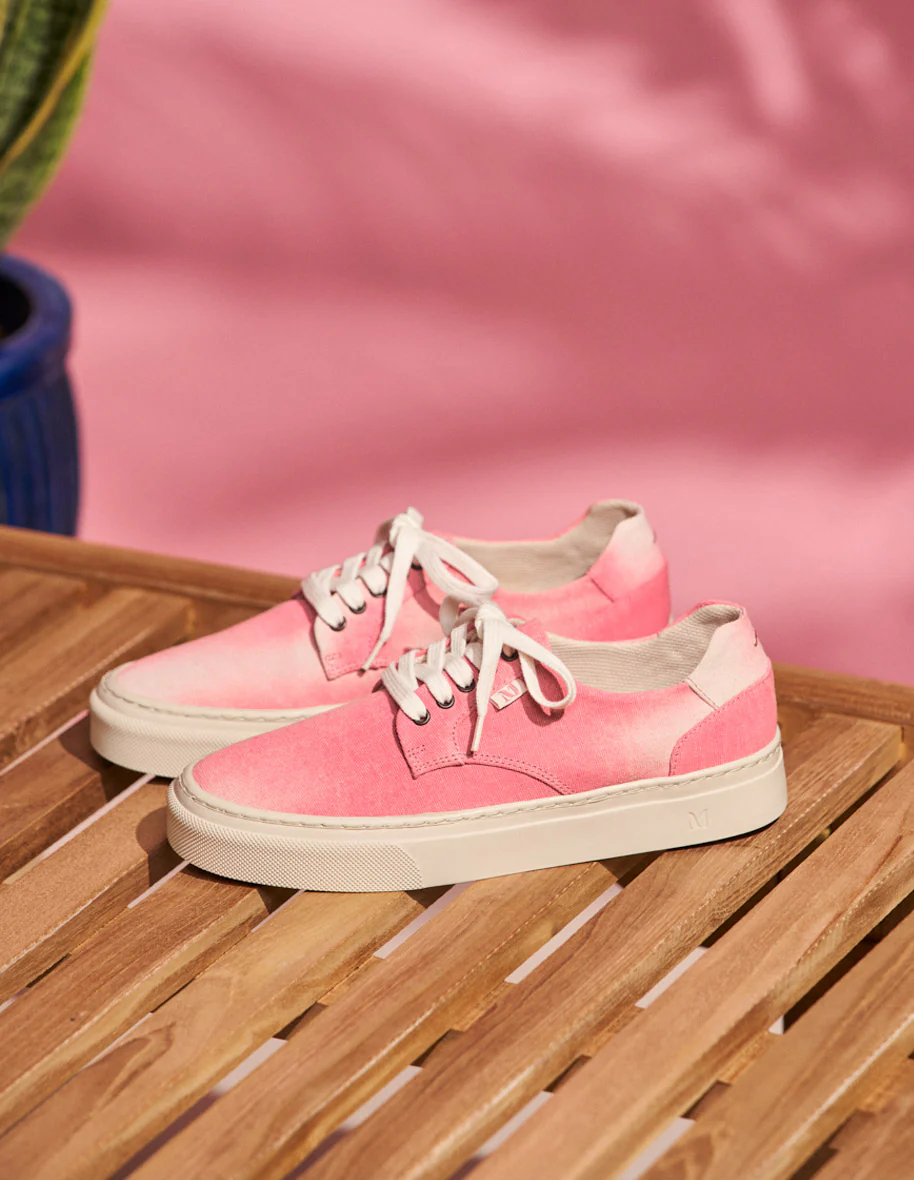Baskets basses Alexandra - Toile tie and dye rose