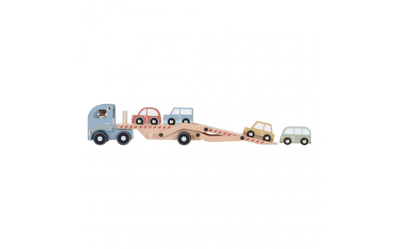 Little Dutch Houten truck FSC met 4 auto's en popje