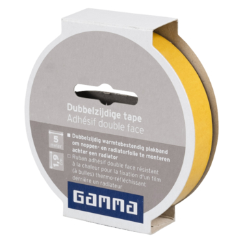 Gamma radiatorfolieplakband dubbelzijdig, 5m lang