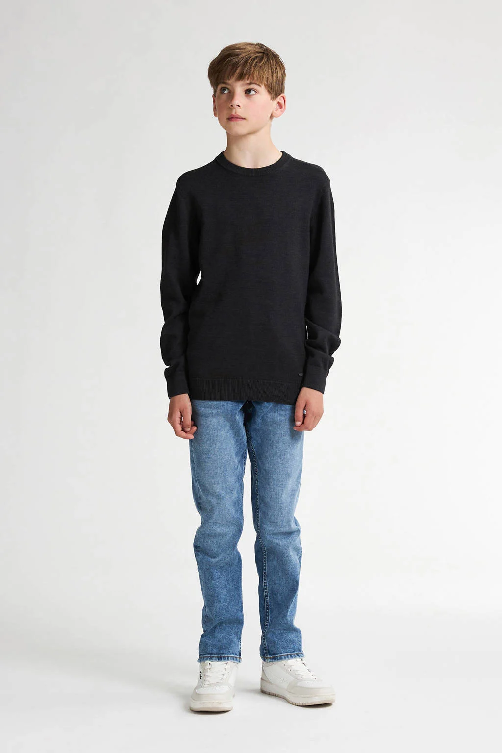 Petrol Industries sweater zwart fijn gebreid