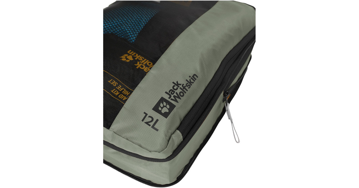 Jack WolfskinCompression Cube Set tas  (Grijsgroen/transparant)