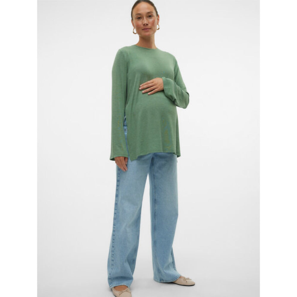 Køb Vero Moda Maternity Light Blue Denim Tessa Wide Jeans Noos
