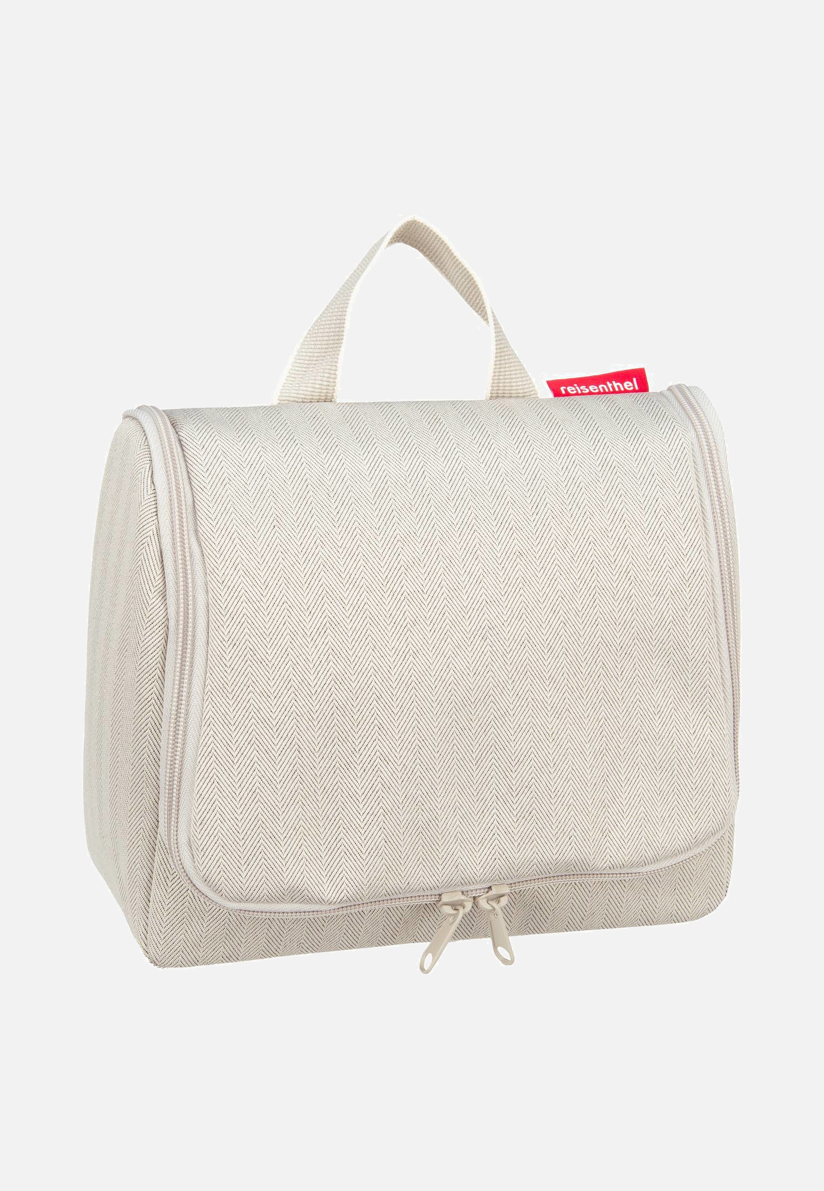 toiletbag L Herringbone Sand - Kulturbeutel
