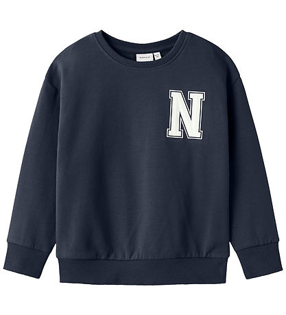 Name It Sweatshirt - NmmTollo - Navy Blazer m. Weiß