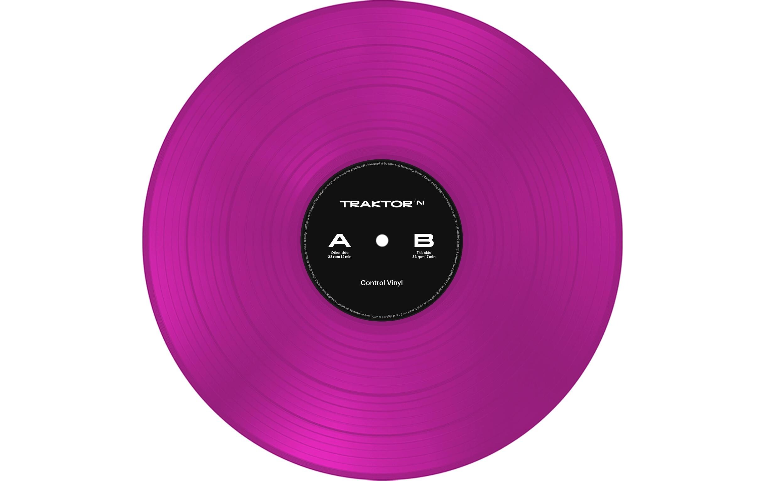 Digital Vinyl System Traktor Control VinylTimecode-Vinyl, pink transparent