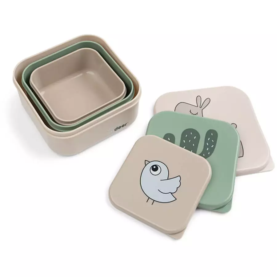 Done by Deer™ Snackbox-Set Lalee Sand Mischung 3-er Pack