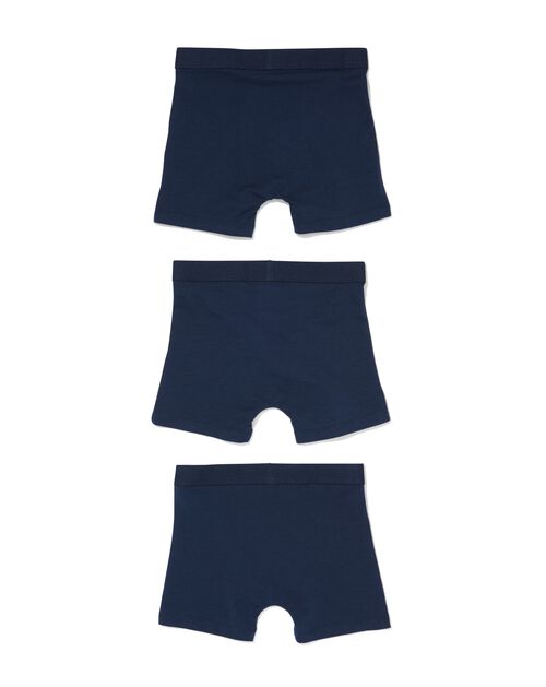 3 boxers basic enfant coton stretch bleu