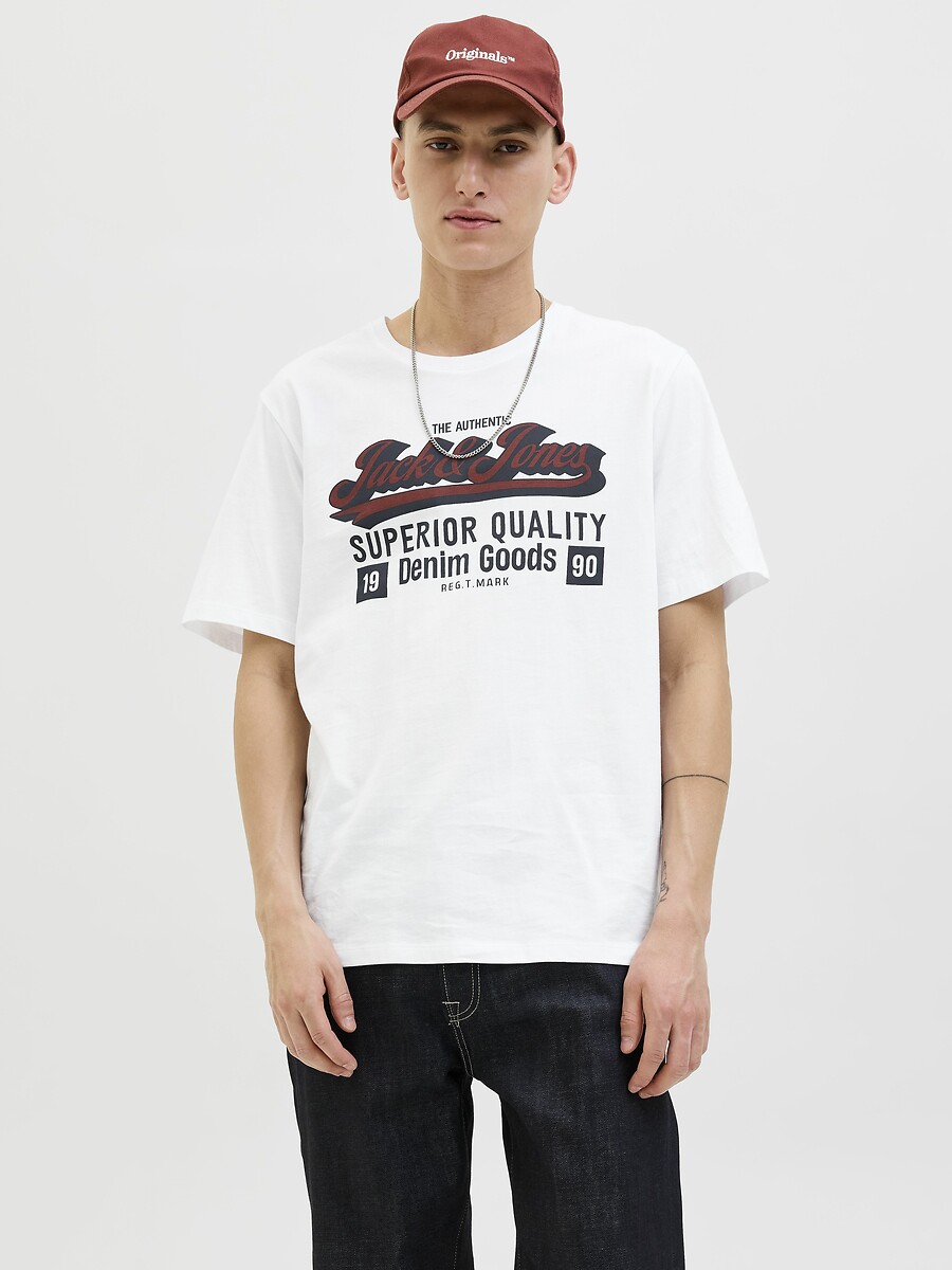 JACK & JONES<br>Camiseta de gola redonda com o logotipo Jje