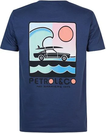 Petrol T-Shirt Print Navy M-1030-TSR686-5081 kopen