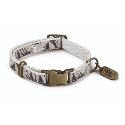 Coleira Virante de nylon para cães, cor bege
