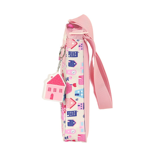 Bolsa de ombro Safta M431, rosa claro, tamanho médio, unissex infantil.