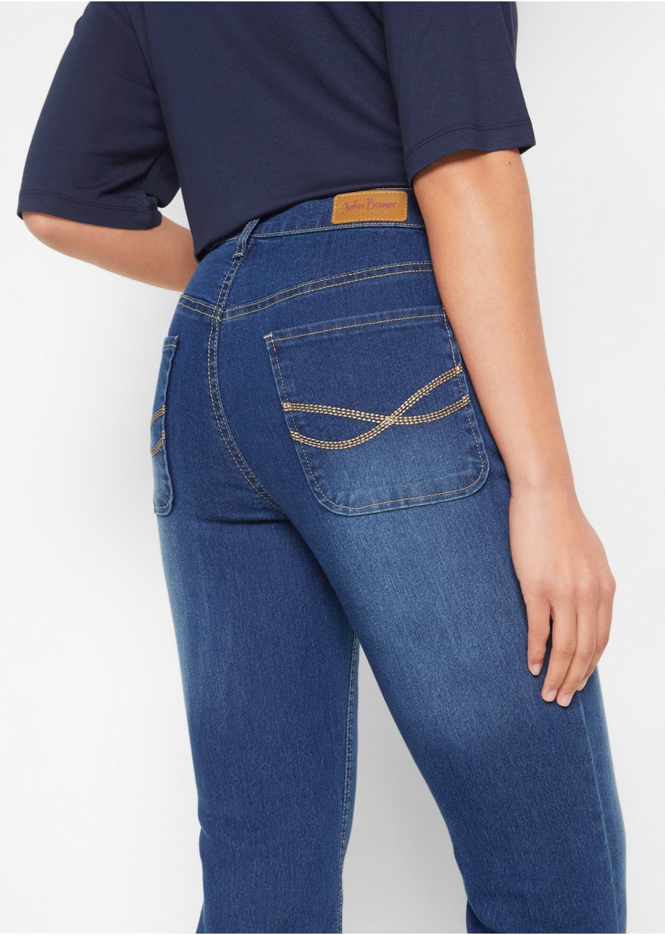 Jean Flared taille haute, extensible