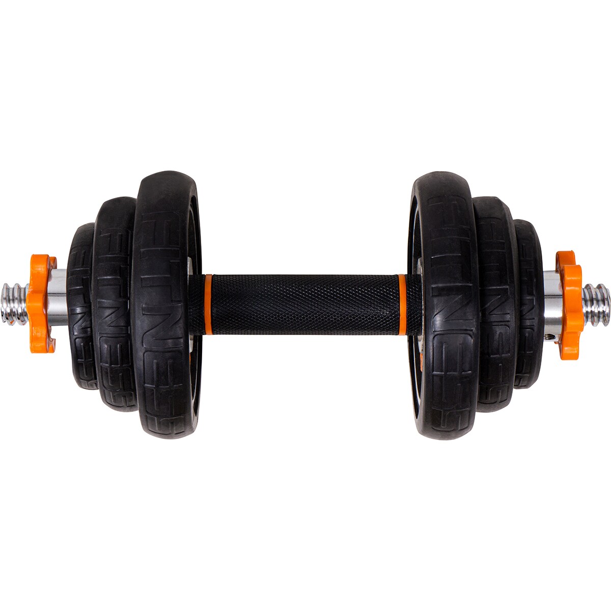 Miweba Sports FED 4in1-Hantelset, Kurzhanteln, Langhantel, Hantelscheiben Stahl, 20/30 kg, Koffer (ohne Kugelhantel-Griffen, 20 Kg schwarz)