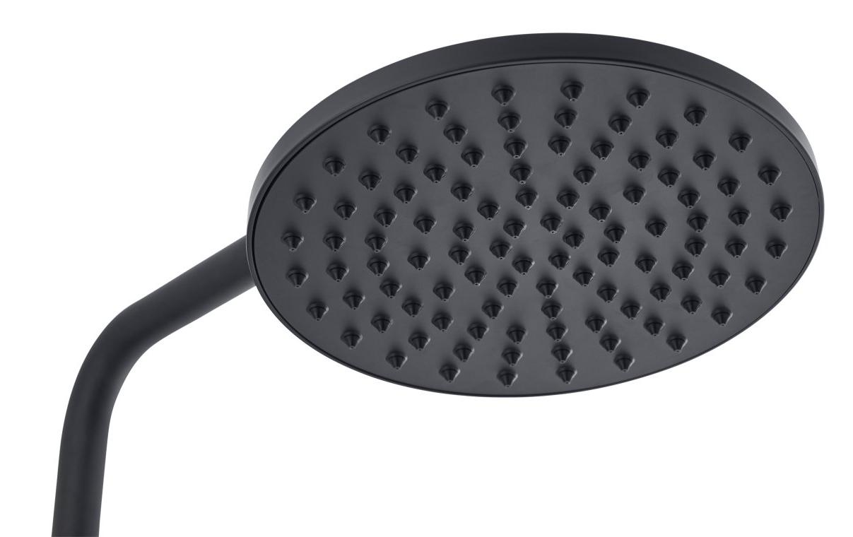 Duschsystem Wakuda Push, Schwarz matt<br>Duschsystem für Duschen und Badewannen