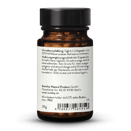 Sunday Natural Products  Capsaicin