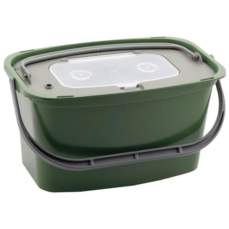 Seau A Vifs Plastilys 7L Vert Fonce + Panier Vivier