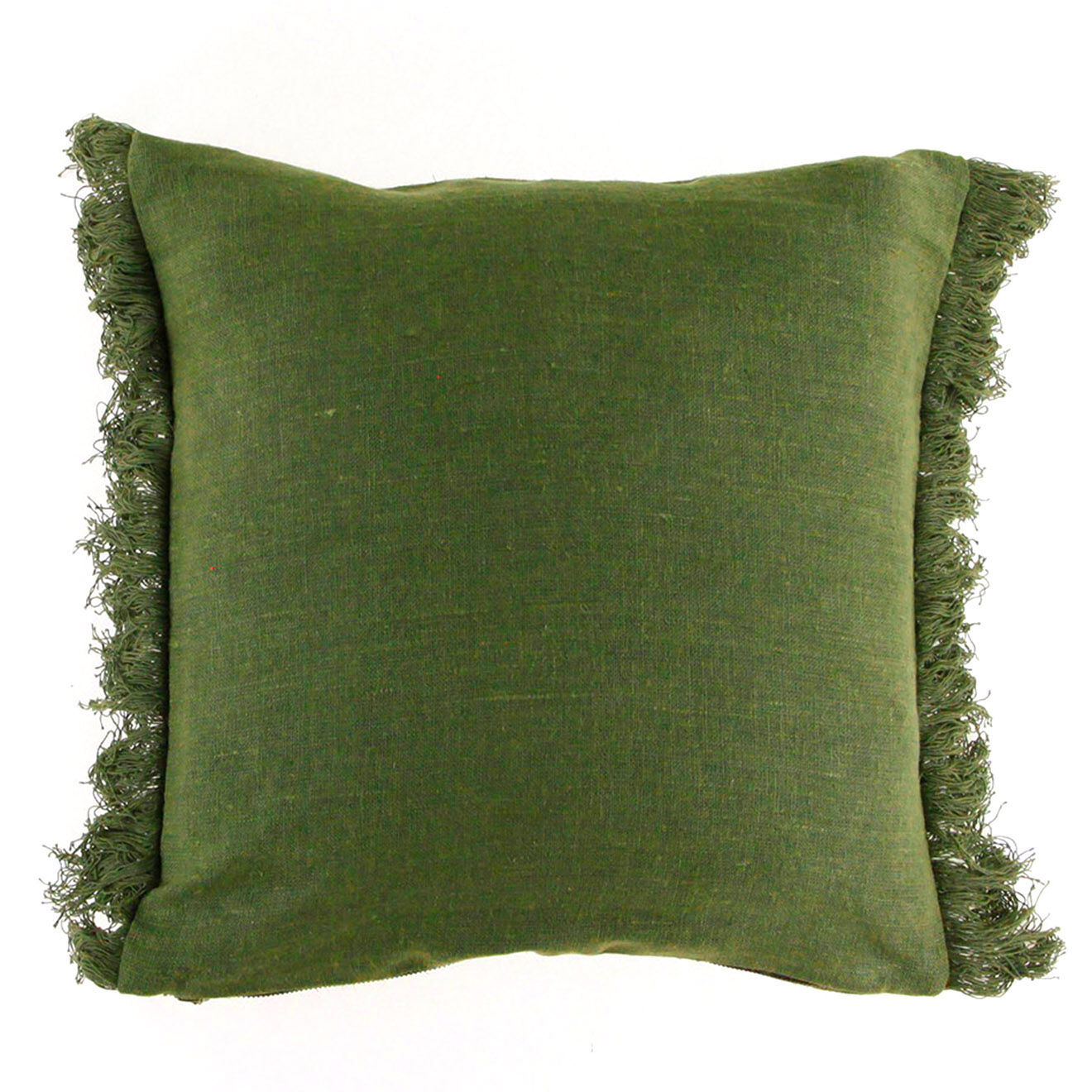 Haomy Housse de coussin 100% Lin Wani kaki - 45x45 cm