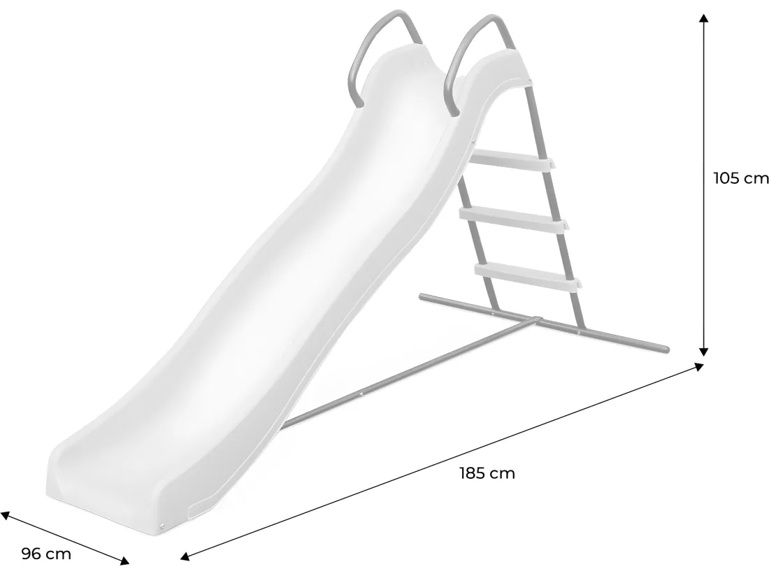 Toboggan - Sirocco vert - Glissière double vague. 175cm de longueur. structure de jardin extérieure. aire de jeu pour le jardin.