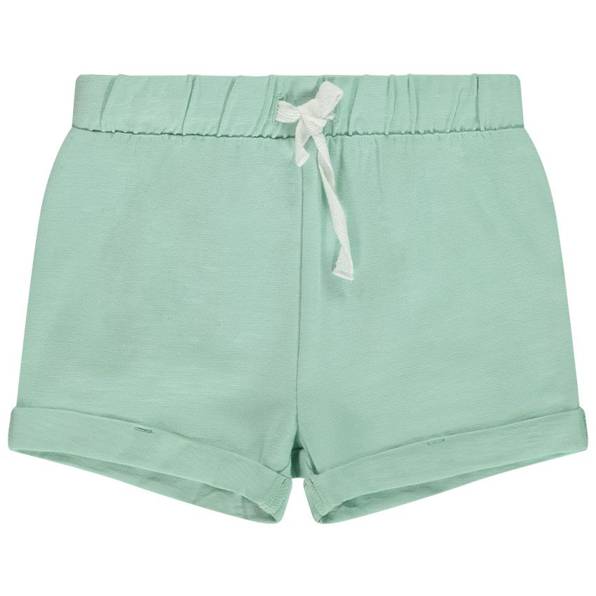 Short uni en jersey slub pour bébé fille - Vert