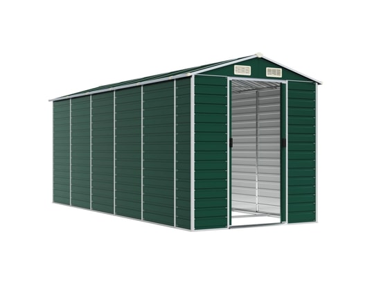 VIDAXL - Abri de jardin vert 191x470x198 cm acier galvanisé