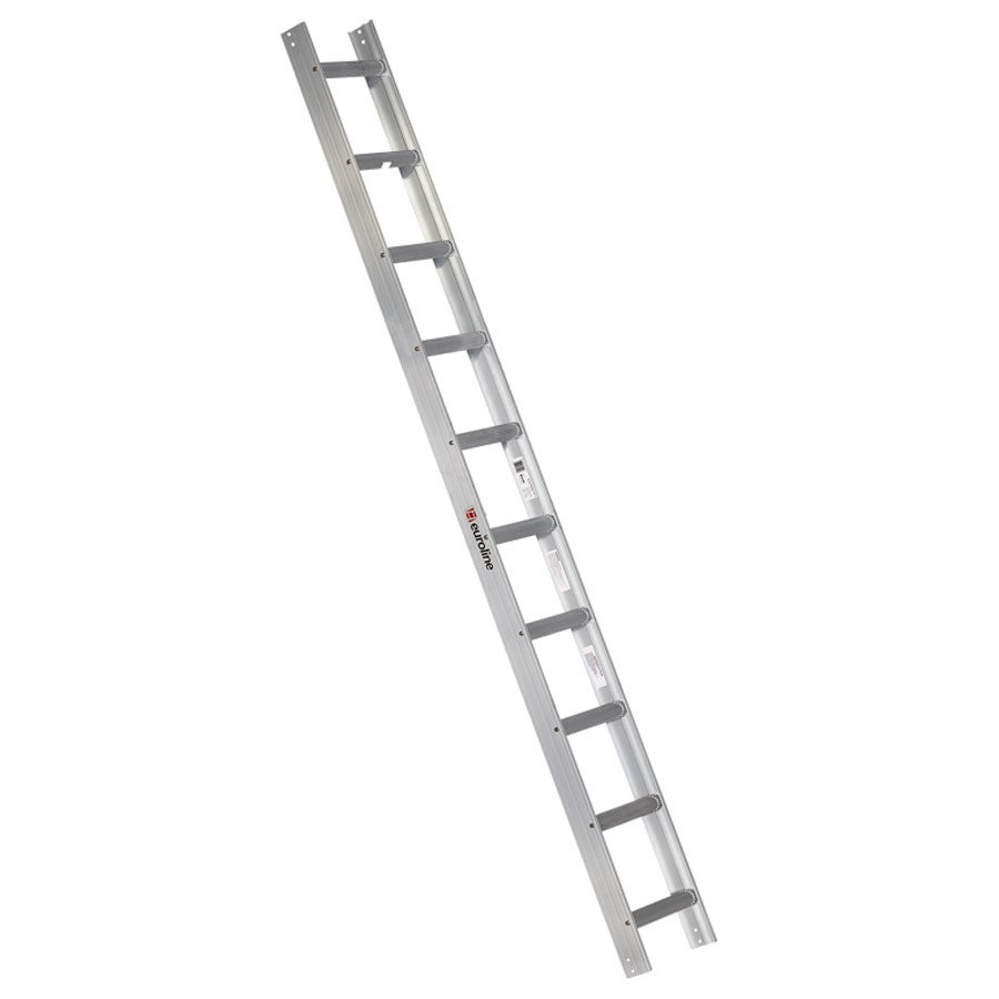 Euroline Premium Schoorsteenvegerladder 10 Sporten Natuurlijk Aluminium