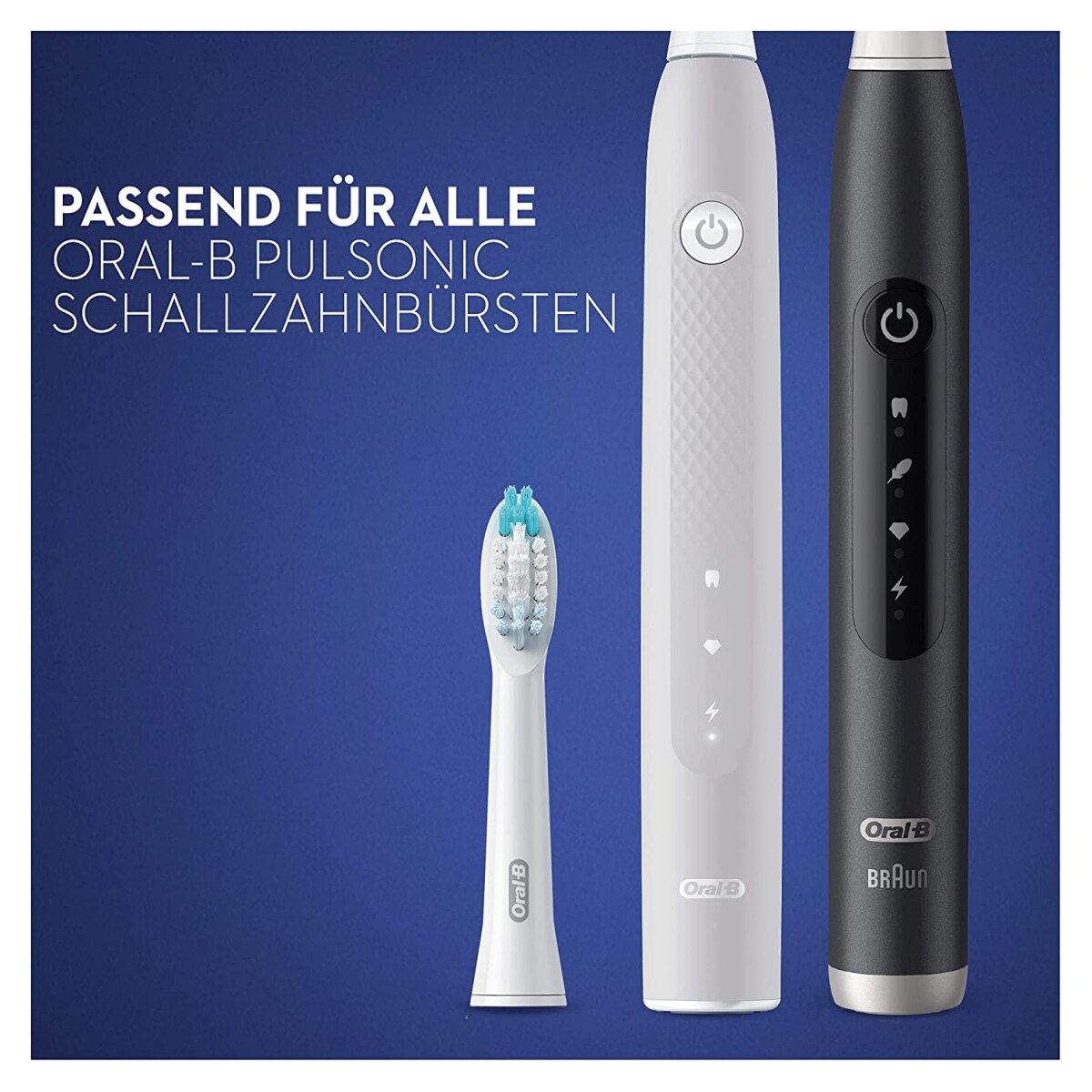 Oral-B Pulsonic Clean Aufsteckbürsten für Schallzahnbürsten, 8 Stück