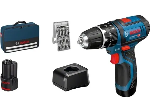 Bosch SLAGBOREMASKINE GSB 12V-15 2X2AH 25XTB