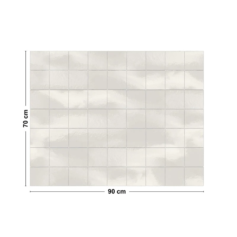 Crédence cuisine Fond de hotte ALU : L 90cm x H 70cm - ZELLIGE BEIGE 9