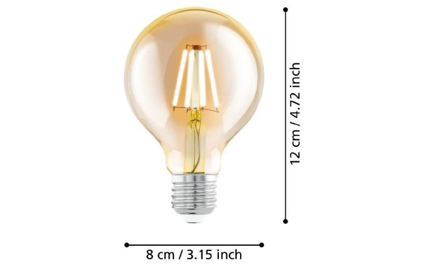 Lampe 4 W E27 WarmweissFilament LED-Glühbirne in antikem Vintage Design