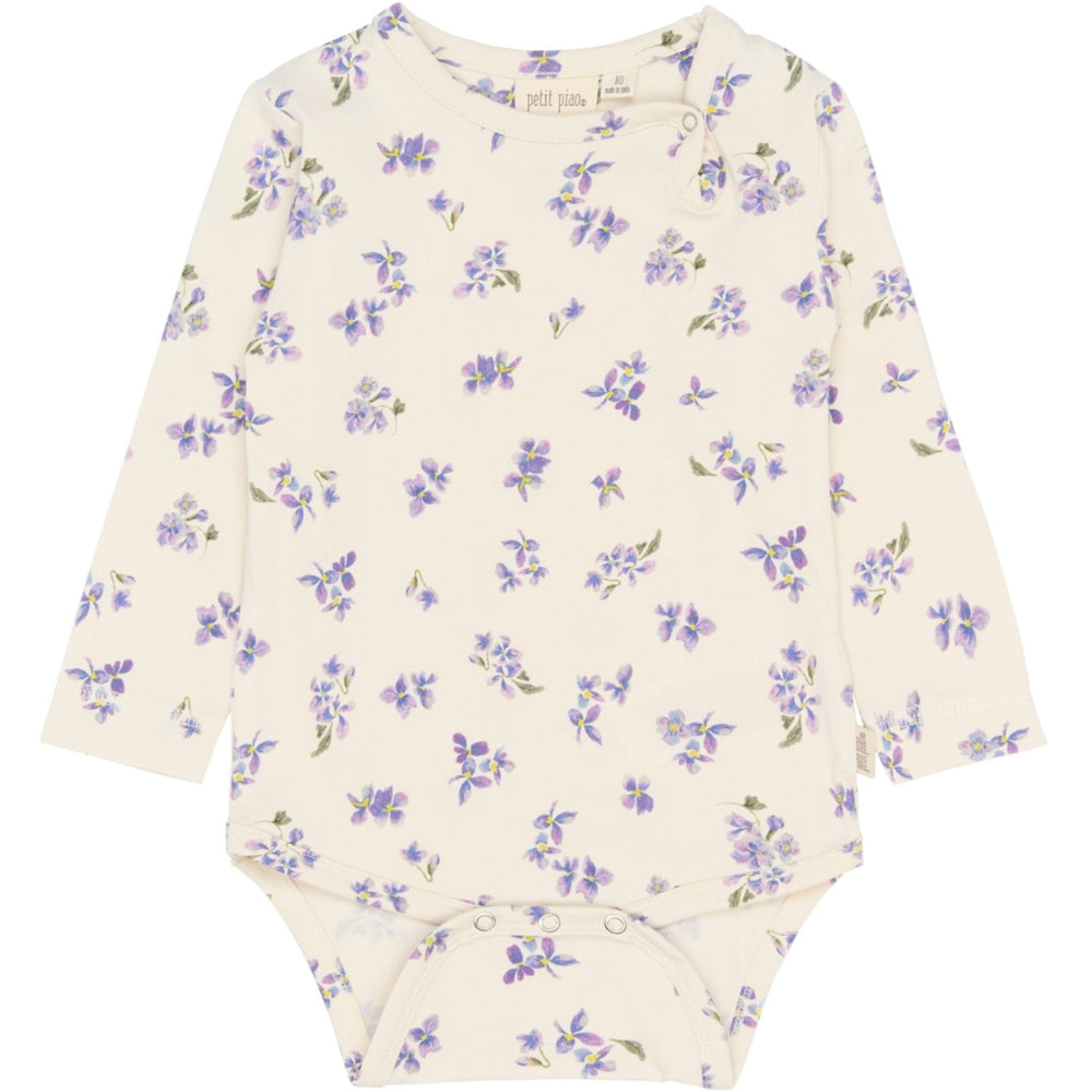 Køb Petit Piao Eggnog Viola AOP PPStar L_S Body