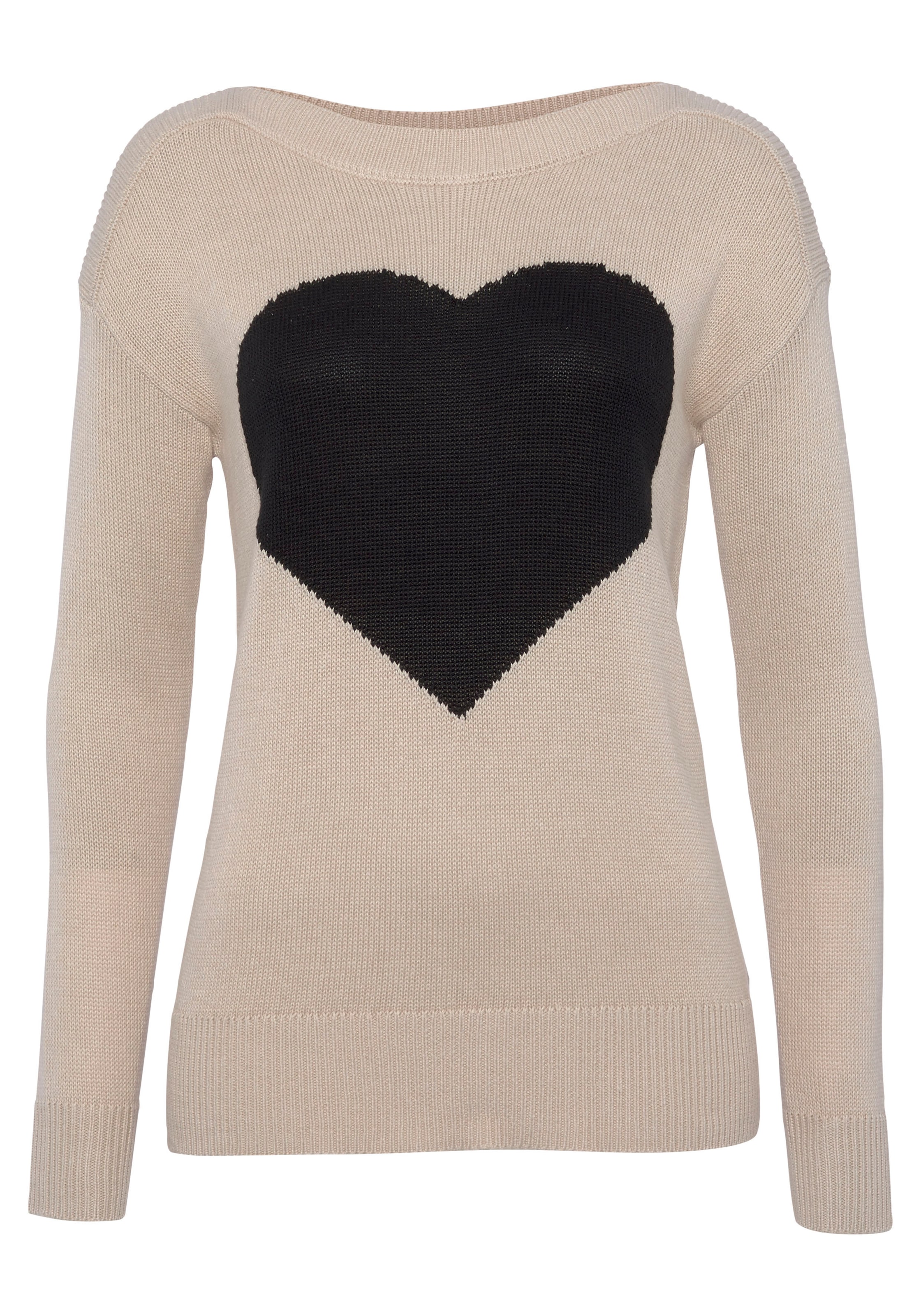 Laura Scott Strickpullover , mit Herz-Strickmuster