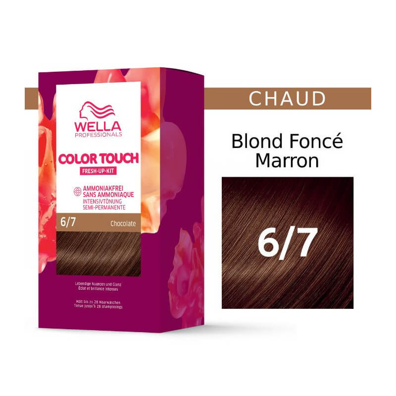 Kit de coloration Blond Foncé Marron Chocolate Color Touch Fresh-Up 6/7 Wella
