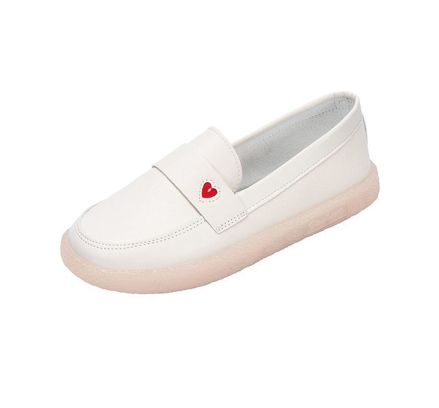 FRAISO - Loafers van imitatieleer met hartjesprint