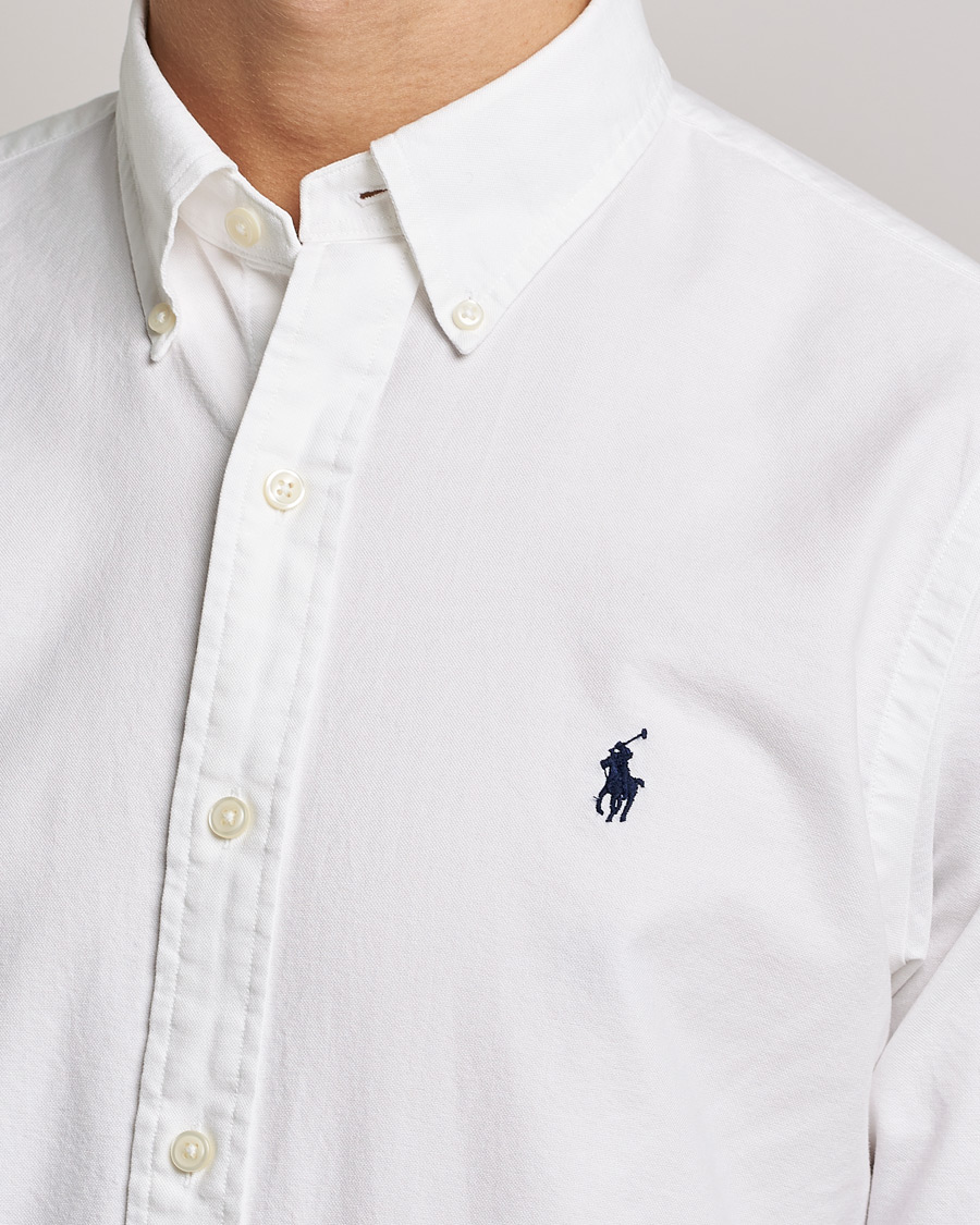 Polo Ralph Lauren Custom Fit Garment Dyed Oxford Shirt White