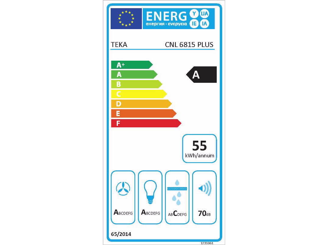 EXAUSTOR DE GAVETA TEKA CNL 6815 PLUS 60CM INOX 730M3/H