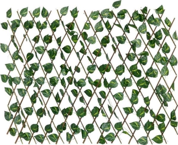 ProGarden Trellis åpent espalier med kunstig bladdeksel til balkongterrasse kunstige planter eføy 180x90 cm