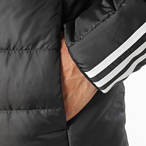 Doudoune Capuche Longue Essential 3 Stripes HZ8522 Noir