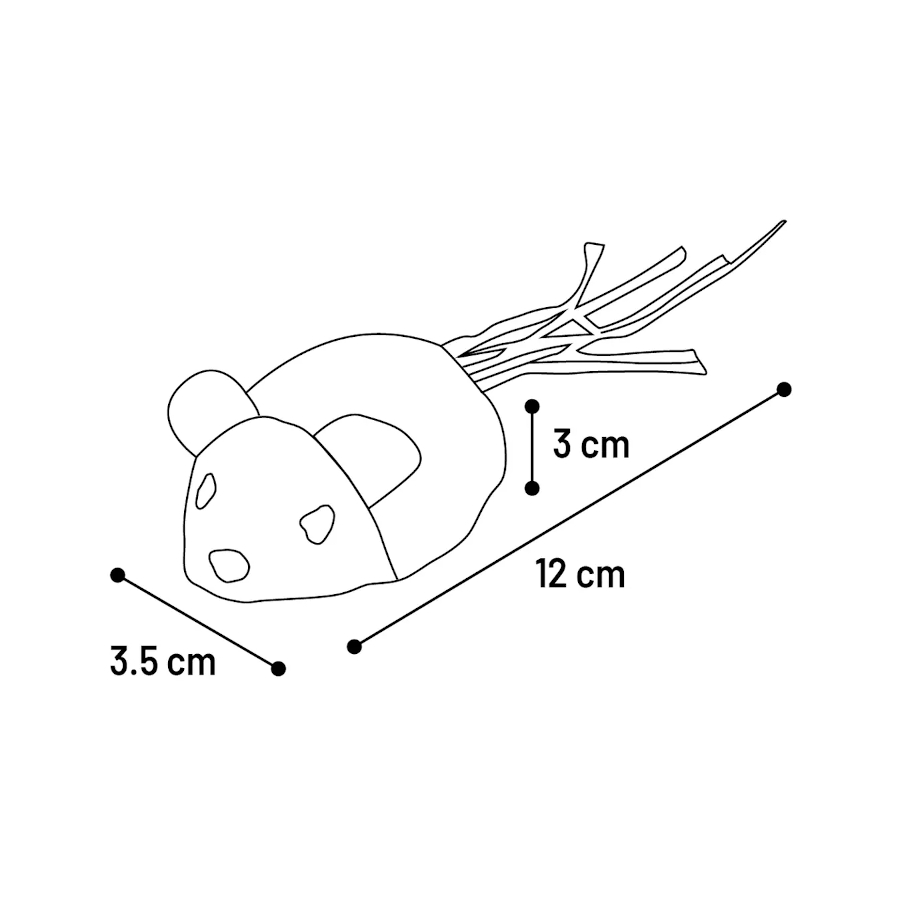 Rato de pelúcia Flamingo Karo com sisal para gatos